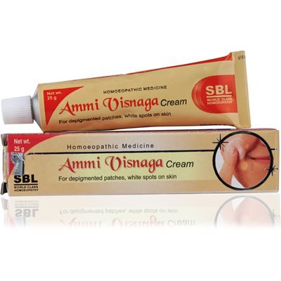 Ammi Visnaga Homeopathic Cream for Depigmented Patches,white Spots on Skin 25 Grams