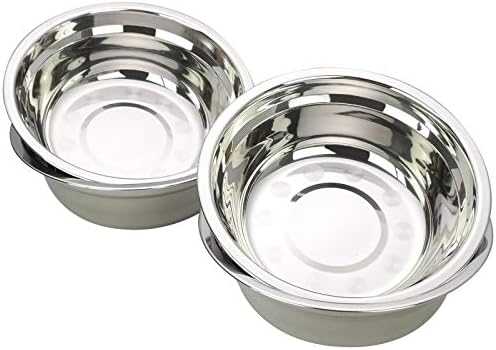 Zerdyne 4-Pack Small Kitchen Salad Bowls, Stainless Steel Prep Metal Mixing Bowls