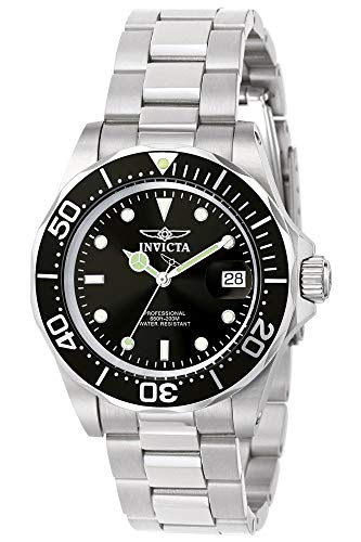 Invicta Men's Pro Diver 40mm Stainless Steel Quartz Watch, Silver (Model: 9307)
