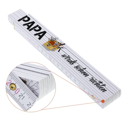 creativgravur – Zollstock 2 Meter, personalisierbar mit Wunschname oder Spruch – Gliedermaßstab aus Holz, ein Geschenk für Handwerker, Mitbringsel zum Vatertag oder Geburtstag