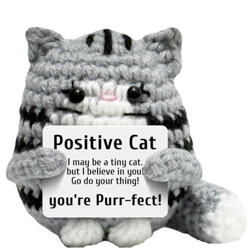 Emotional Support Kuscheltier, Positive Cat Graue Katze,...