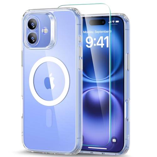 �y�ČRMIL�K�i�EMagsafe�Ή��zESR iPhone 16 Plus �P�[�X (4 in 1) �Z�b�g �����P�[�X �X�N���[���ی�t�B�����t�� MagSafe�Ή� �R���ی�K�i�ی�� �A�C�t�H��16�v���X�P�[�X Classic�V���[�Y �N���A