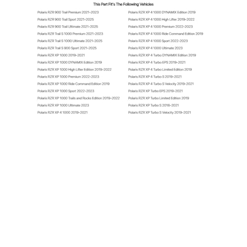 Tusk Plug and Play UTV Signal & Horn Kit Accent Lights For Polaris RZR Trail S 1000 Ultimate 2021-2023