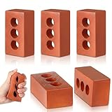 Libima 6 Pcs Stress Balls Bulk Party Favor Toy Squeeze Funny Stress Relief Toy Gift for Kids Teens Adult Improving Strength Release Pressure (Brick)