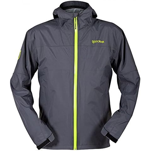 Stormr Nano Men's Lightweight Fishing Jacket – for Warm Climates and Summer Storms - Wind, Waterproof and Breathable - Premium Quality Raingear Grey, S Cover
