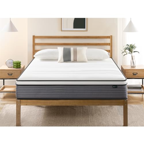 ZINUS 10 Inch True Support Hybrid Mattress [New Version], Queen, Fiberglass Free, Medium Feel,...