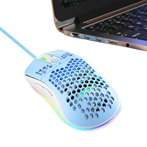 Limily Souris 7 Boutons - Souris de Jeu Filaire Carven | Souris rvb Flexible rétro-éclairage rvb Ordinateur avec capteur Optique Interface USB2.0 16000 DPI 50G accélération pour Ordinateur Portable Cover