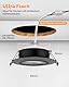 wowatt 6er LED Einbaustrahler 230V Schwarz 3 Stufen Dimmbar, 6W LED Spots 230V Schwenkbar 3000K Warmweiß 4000K Neutralweiß 6000K Kaltweiß, IP44 Spots Deckenleuchte Flach 68mm Lochmaß für Badezimmer