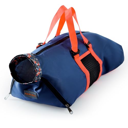 Image of Cinf Cat Nail Clipping Cleaning Grooming Restraint Bag (Free Muzzle) Set No Scratching Biting for Bathing Nail Trimming Injecting Examining(Navy Blue,L)