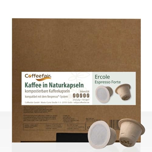 Coffeefair Naturkapseln Ercole Espresso Forte 100 Stk, kompatibel mit Nespresso®