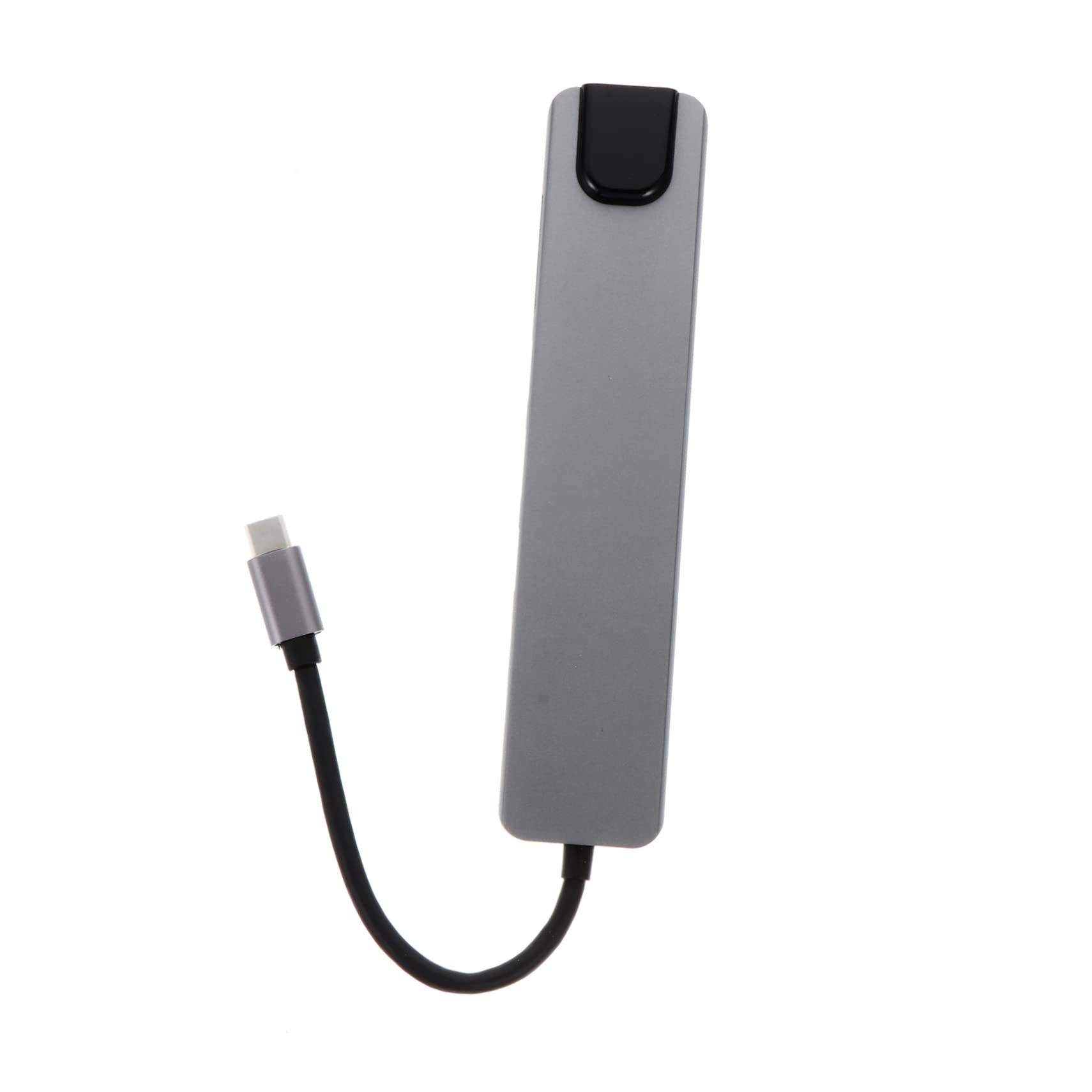 Angoily Docking Station Type-c 8 in 1 in Lega di Alluminio Argento, 4k Hd, senza Driver, Compatta, Adattatore Tipo C Jack per Notebook e Monitor