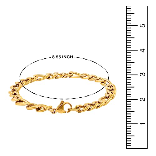 Image of Nakabh Combo of Chain Stainless Steel Wrist Bracelet for Men Boys Unisex (2220261P)