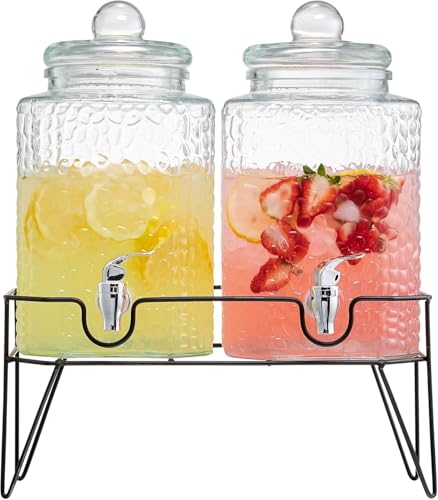 Style Setter Glass Beverage Dispenser with Stand (Set...