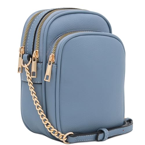 Image of FashionPuzzle Multi Pocket PU Leather Casual Medium Crossbody Bag with Adjustable Strap