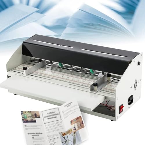 Image of 3-in-1 Electric Creasing Machine, Heavy Duty Metal Paper Card Scorer, Creaser Scoring Machine with Magnetic Backstop, for Greeting Cards Booklets Photo Papers