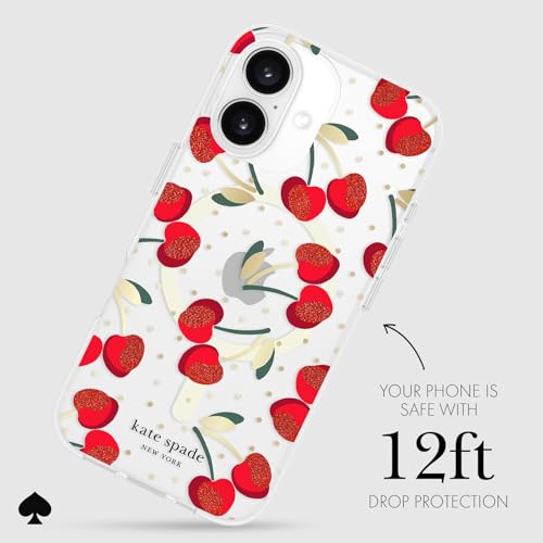 kate spade new york iPhone 16 Case - Compatible with MagSafe - Designer Phone Case - Cherry Dot Gems by kate spade new york - Image 3