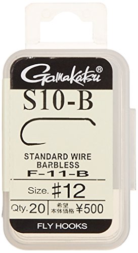 Image of Gamakatsu F-11-B 12851 Fly Hooks, No. 12, 20 Pieces, NS Black