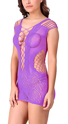 Image of Xs and Os Women's Polyamide Spandex Solid Above Knee Baby Doll Lingerie