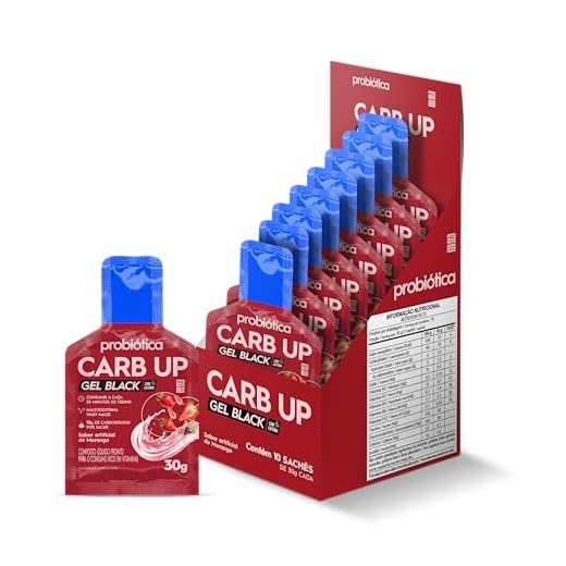 Probiótica Carb Up Black Gel de Morango, 10 Sachês X 30 Gr