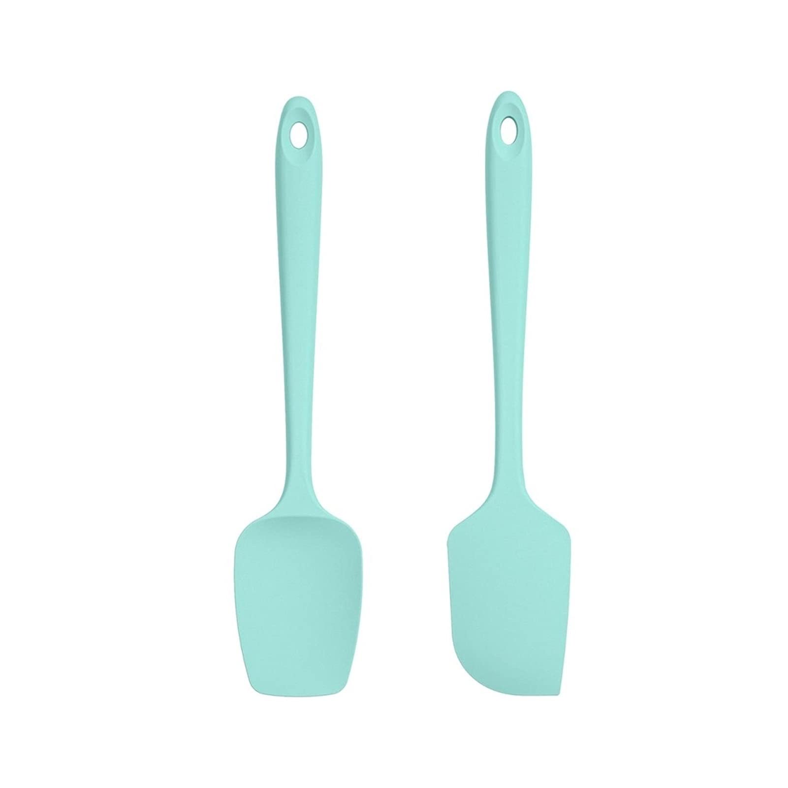 Teigschaber 2-teilige Küchen-Spatel-Silikon-Back-Spatel-Gebäck-Werkzeugkuchen, die Putz-Spatel zum Kochen, Backen und Mischen verzieren Spatel (Color : Teal)