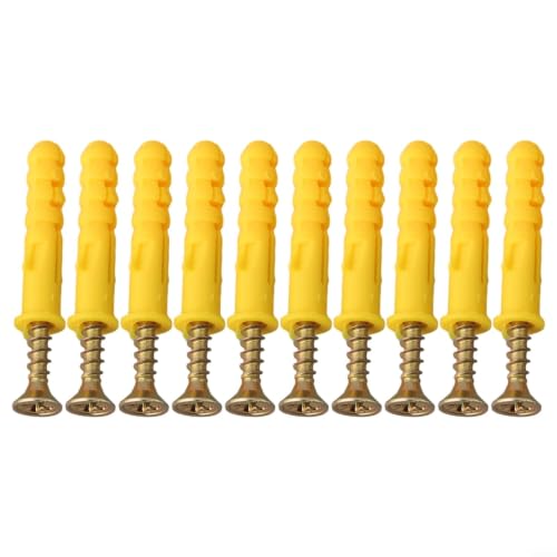 Juego de 40 tornillos M6 x 30 para placas de yeso y hormigón, acero inoxidable con revestimiento de zinc para paneles de yeso, montaje en pared, caja surtida