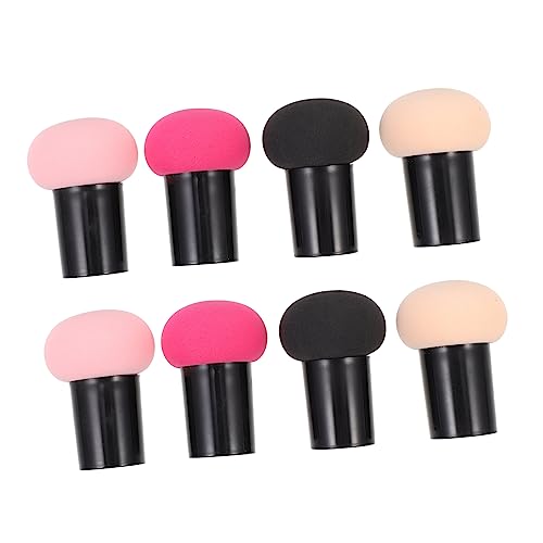 Healeved 8Pcs Mushroom Shape Makeup Sponge Dual Use Foundation Powder Puff for Application Convenient Makeup Tools Skin Tone