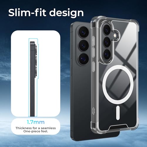 Image of A rtistque Clear Back Cover Case for Samsung Galaxy S26 5G | Compatible with Mag-Safe | Premium Cover | Shockproof TPU Bumper | Slim Protective Design | Samsung Galaxy S26 5G Back Cover - Transparent
