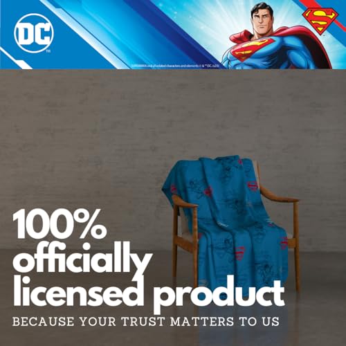 Image of Superman DC Comics Bedding Super Soft Cozy Plush Throw, 46 in x 60 in, (Officially Licensed Product) by Franco