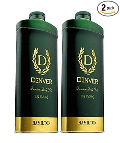 DENVER Hamilton Premium Body Talc – 300GM Each (Pack of 2) | Scented Talcum Powder for Men at Rs. 185