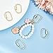 UNICRAFTALE 5pcs Real 18K Gold Screw Keychain Carabiner Lock Clasps Metal Oval Screw Locking Clasp Clip Hook Quick Link for Jewelry Making Pendant Keyrings Handbag Accessory