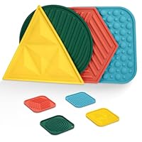 8 Pcs Sensory Tactile Tiles Discs, Silicone Sensory Pads, Sensory Floor Tiles for Autistic Children Massage Game Mats, ADHD, Fidgeting Activity Tactile Play