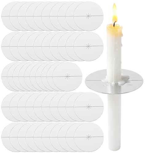 50PCS 8 Cm/3.15 Inch Diameter Candle Wax Catcher Candle Drip Protectors