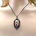 Gothic Glass Pendant Necklace Earrings Set Vintage Vampire Bat Mystic Witch Black Raven Crow Pumpkin Embossed Jewelry Set for Women Punk Halloween Cosplay Party Fashion Costume Accessories (Witch jewelry set)