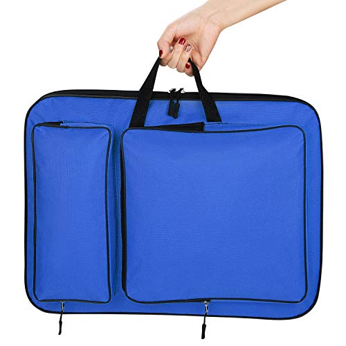Image of ITODA A3 Art Portfolio Carry Case Bag Drawboard Tote Handheld Storage Portable Shoulder Lightweight Box for 8k Sketch Pad Artist Drawing Painting Supplies