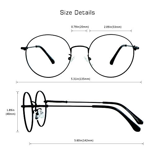 Image of VisionGlobal Blue Light Blocking Glasses for Women Men, Computer Reading, TV Glasses, Stylish Oval Frame