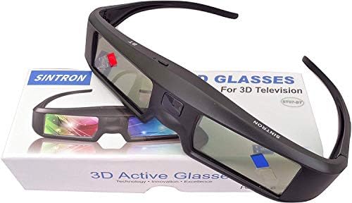 2X Sintron ST07-BT 3D Active Shutter Glasses Rechargeable for RF 3D TV, 3D Glasses for Sony, Panasonic, Epson 3D Projector, Samsung 3D TV, Compatible with TDG-BT500A TY-ER3D5MA TY-ER3D4MA TDG-BT400A