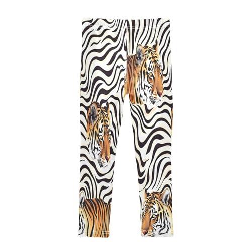 Toddler Girls Leggings Printed Yoga Pants Leggings Tigers and Stripe for Kids2