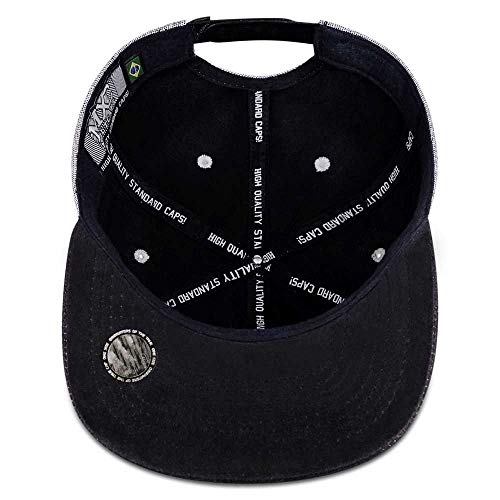 Boné MXC BRASIL Aba Reta Snapback Ajustável Tamanho:Único;Cor:Cinza