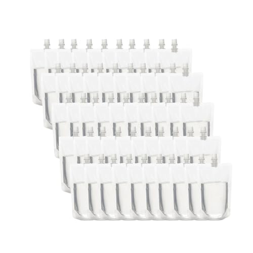 Bustlwor 50 Piezas Bolsas de Bebidas,Bolsas Transparentes para Bebidas, para Almacenamiento Hermético De Bebidas para Campamentos y Más (200ML)