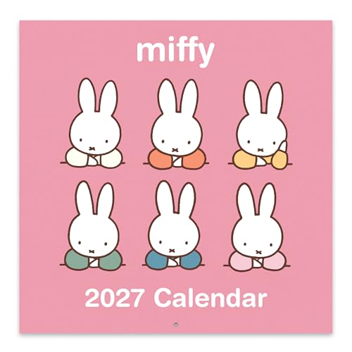 2027 Wall Calendar, 7 x 7 Inch, 12 Monthly Pages, Miffy A Year in Color