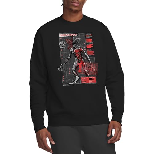 Sweatshirt Stranger Things Demogorgon unisexe noir en coton confortable