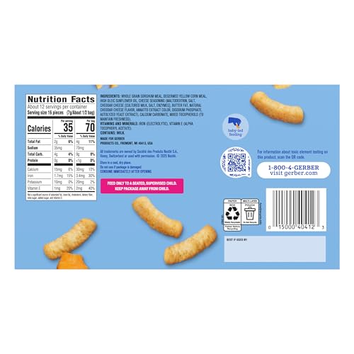Image of GERBER Healthy Snacks Crunchies To Go Mild Cheddar 6x0.5oz