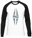 Gedruckt in Europa Gibson Dekoration Weiß Unisex Baseball T-Shirt Herren Damen Lange Ärmel Größe S Unisex Baseball T-Shirt Long Sleeves Size S