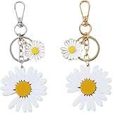 [Reiketsu] キーホルダー For G-DRAGON デイジー モチーフ 合金製 キーチェーン 可愛い 個性 バッグ・車鍵・リュックの飾り 日常用 応援グッズ 萌えグッズ 贈り物 (B)