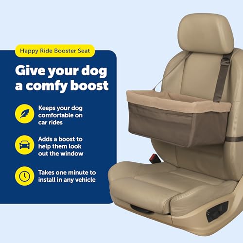 PetSafe Happy Ride Dog Booster Seat, Brown, Up to 12 lb - image 4