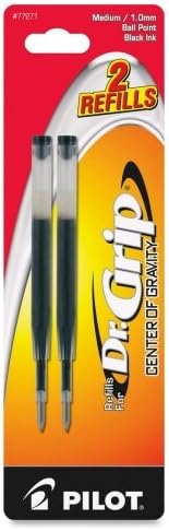 Wholesale Case of 25 - Pilot Dr. Grip Center of Gravity Pen Refill for Dr. Grip Center of Gravity Pen, Med, 2/PK, Black by PIL