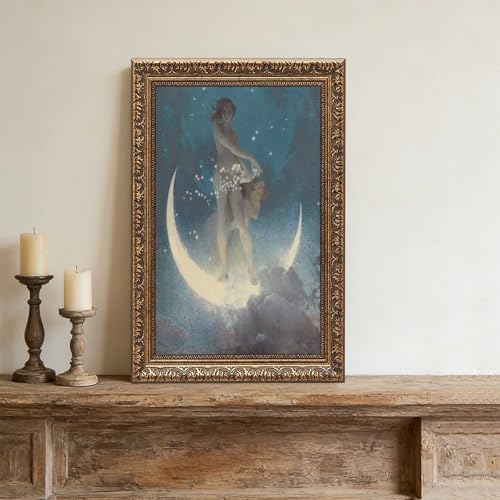 Impression sur toile étoiles d'Edwin Blashfield 1927 décoration murale cadre 50x75 cm