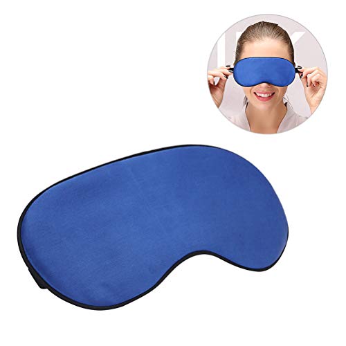 Lurrose 3D Máscara para dormir de seda para olhos ventilada com tira ajustável para homens e mulhere