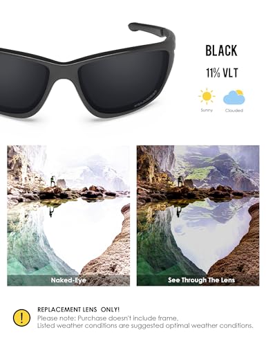 Image of BLAZERBUCK Polarized Replacement Lenses for Oakley Canteen 2014 OO9225 Sunglasses