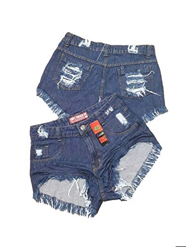 Kit 3 Short Bermuda Jeans Feminino Cintura Alta Hot Pants Estilo Anitta (42)